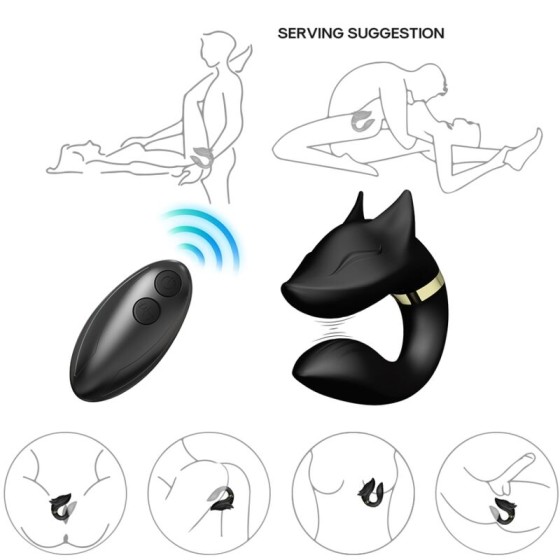 ARMONY - FOX VIBRATOR FOR COUPLES REMOTE CONTROL BLACK ARMONY FOR COUPLES - 1