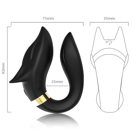 ARMONY - FOX VIBRATOR FOR COUPLES REMOTE CONTROL BLACK ARMONY FOR COUPLES - 3