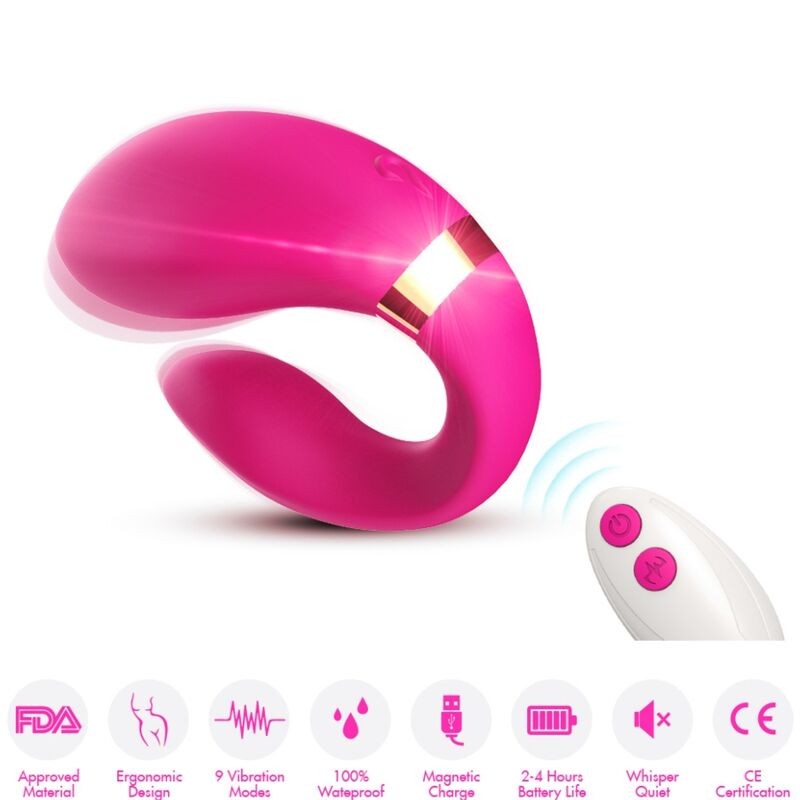 ARMONY - CRESCENT VIBRATOR FOR COUPLES REMOTE CONTROL FUCHSIA ARMONY FOR COUPLES - 1