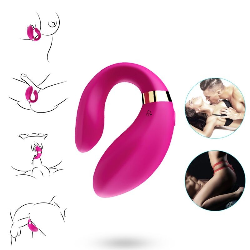 ARMONY - CRESCENT VIBRATOR FOR COUPLES REMOTE CONTROL FUCHSIA ARMONY FOR COUPLES - 2