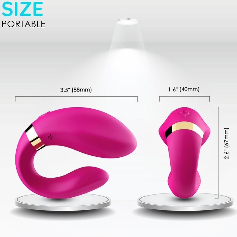 ARMONY - CRESCENT VIBRATOR FOR COUPLES REMOTE CONTROL FUCHSIA ARMONY FOR COUPLES - 3