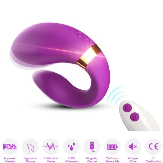 ARMONY - CRESCENT VIBRATOR FOR COUPLES REMOTE CONTROL PURPLE ARMONY FOR COUPLES - 1