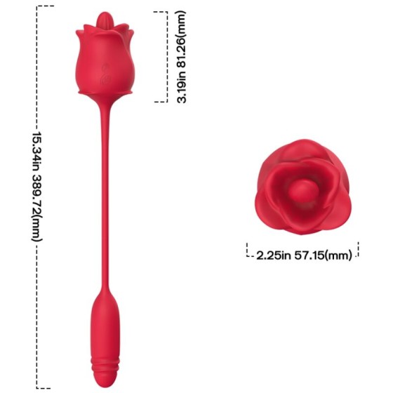 ARMONY - ROSE 3 IN 1, STIMULATOR, SUCTION AND UP&DOWN WITH RED TAIL ARMONY STIMULATORS - 4
