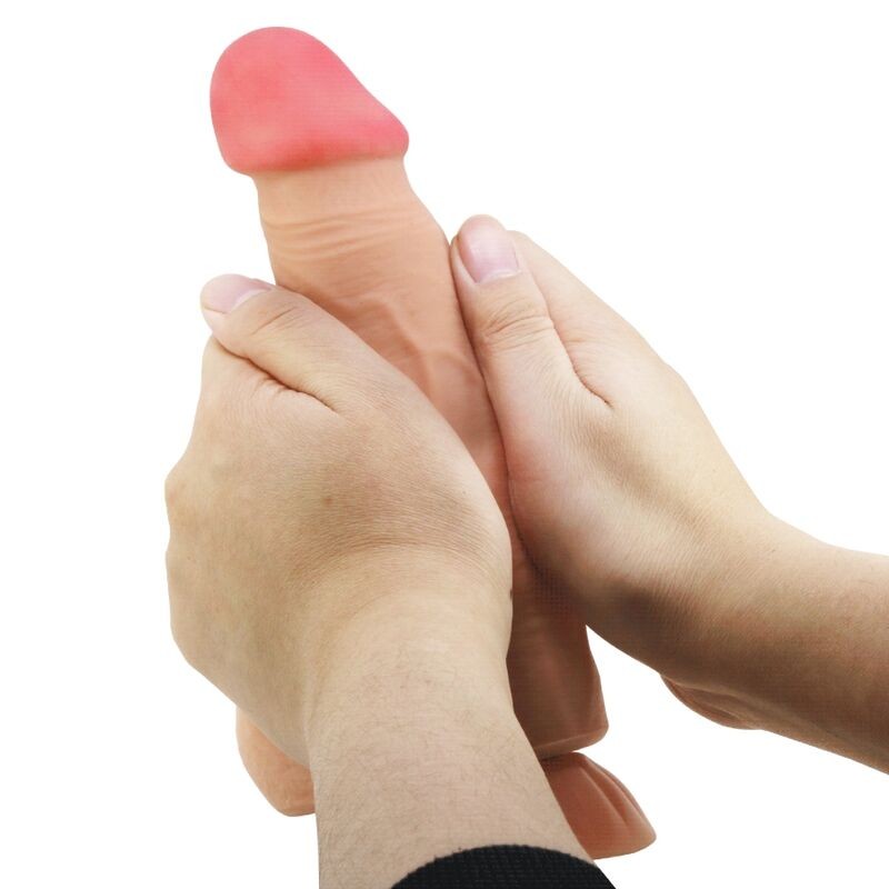 PRETTY LOVE - SLIDING SKIN SERIES REALISTIC DILDO WITH SLIDING SKIN SUCTION CUP FLESH 21.8 CM PRETTY LOVE HIGH GRADE - 3