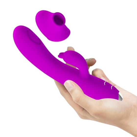 PRETTY LOVE - REGINA RECHARGEABLE VIBRATOR-SUCKER PURPLE PRETTY LOVE C-TYPE - 5