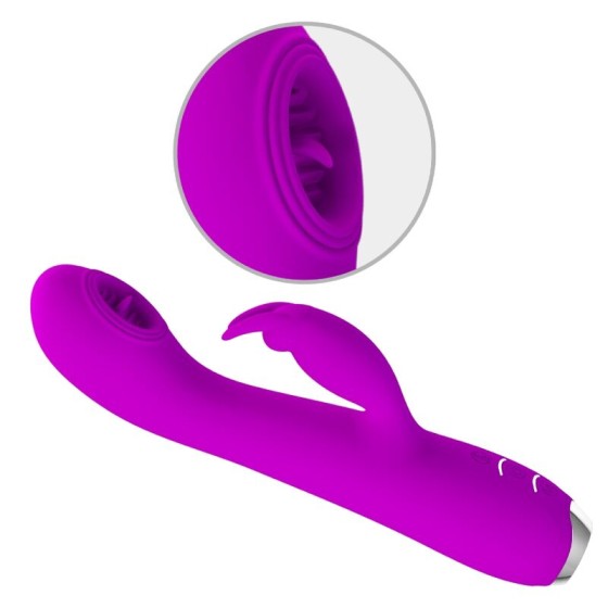 PRETTY LOVE - RACHEL RECHARGEABLE VIBRATOR WITH PURPLE SUCKER PRETTY LOVE C-TYPE - 4