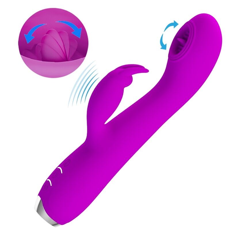 PRETTY LOVE - RACHEL RECHARGEABLE VIBRATOR WITH PURPLE SUCKER PRETTY LOVE C-TYPE - 5