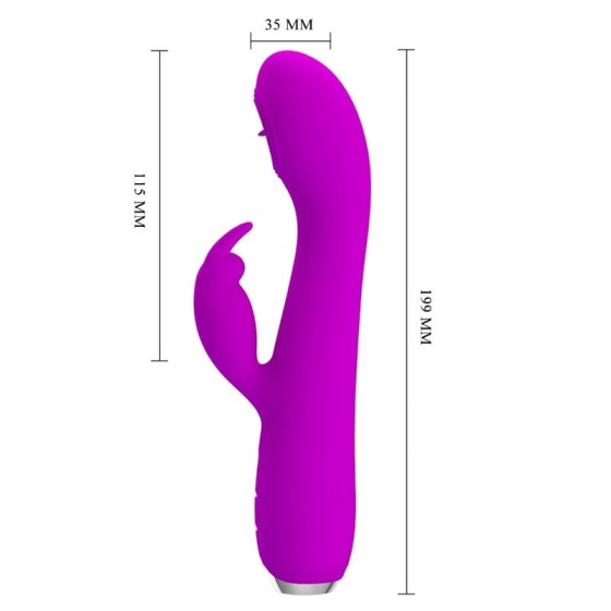 PRETTY LOVE - RACHEL RECHARGEABLE VIBRATOR WITH PURPLE SUCKER PRETTY LOVE C-TYPE - 7