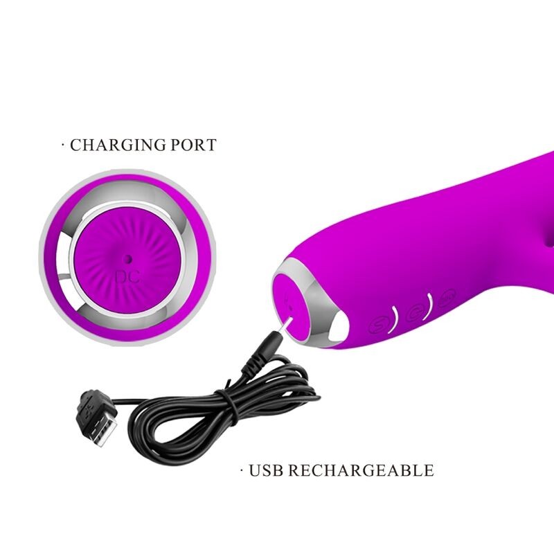 PRETTY LOVE - RACHEL RECHARGEABLE VIBRATOR WITH PURPLE SUCKER PRETTY LOVE C-TYPE - 8