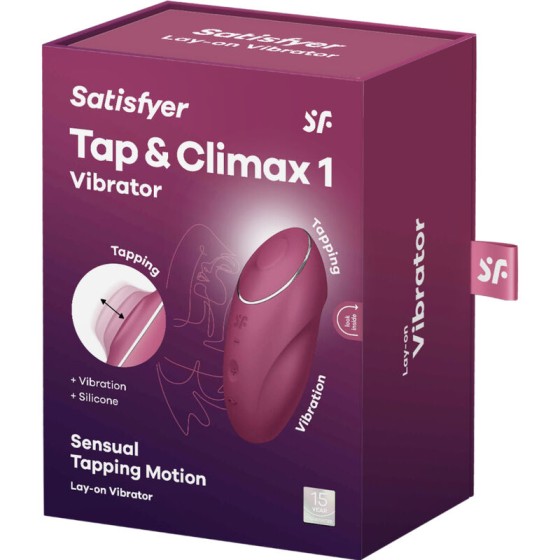 SATISFYER - TAP & CLIMAX 1 LAY-ON VIBRATOR RED SATISFYER LAYONS - 6