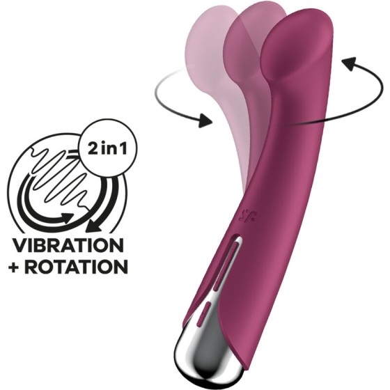 SATISFYER - SPINNING G-SPORT 1 ROTATOR VIBRATOR RED SATISFYER VIBRATOR - 4