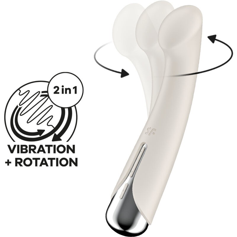 SATISFYER - SPINNING G-SPORT 1 ROTATOR VIBRATOR BEIGE SATISFYER VIBRATOR - 4