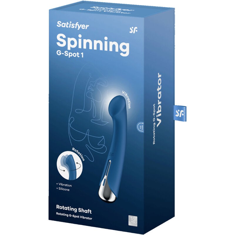 SATISFYER - SPINNING G-SPORT 1 ROTATOR VIBRATOR BLUE SATISFYER VIBRATOR - 6