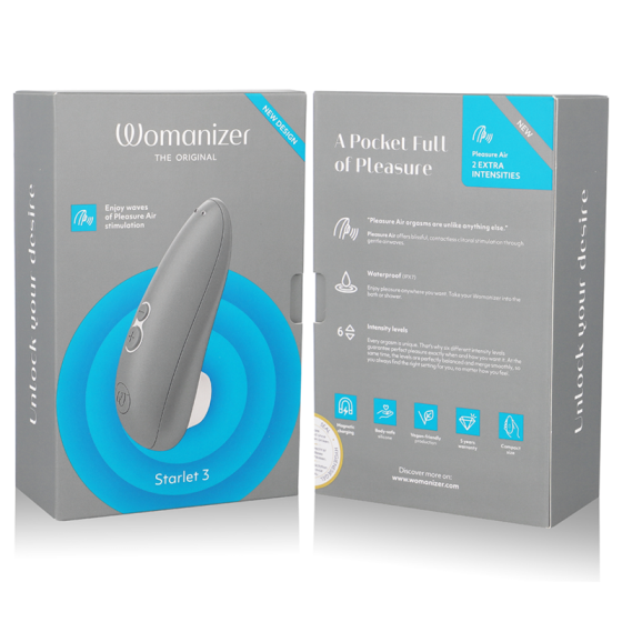 WOMANIZER - STARLET 3 CLITORAL STIMULATOR GRAY WOMANIZER - 7