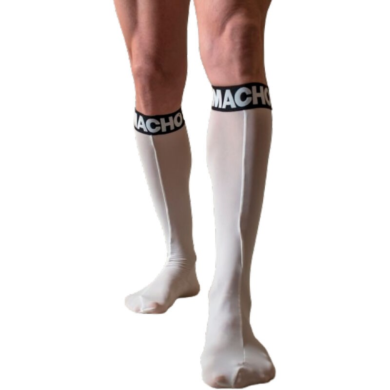 MACHO - THIN SOCKS ONE SIZE WHITE MACHO UNDERWEAR - 1