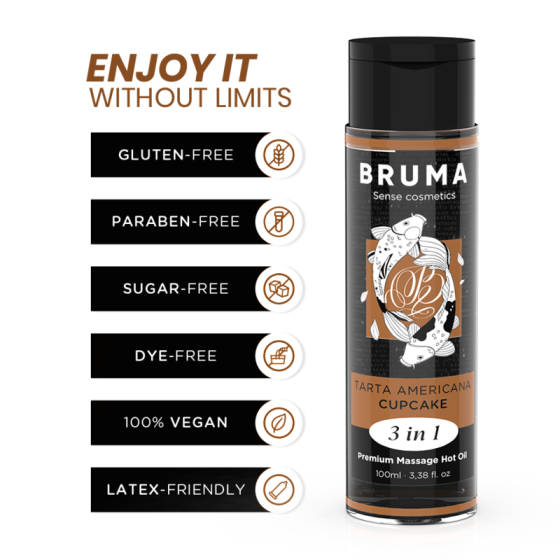 BRUMA - PREMIUM MASSAGE HOT OIL CUPCAKE 3 IN 1 - 100 ML BRUMA - 3