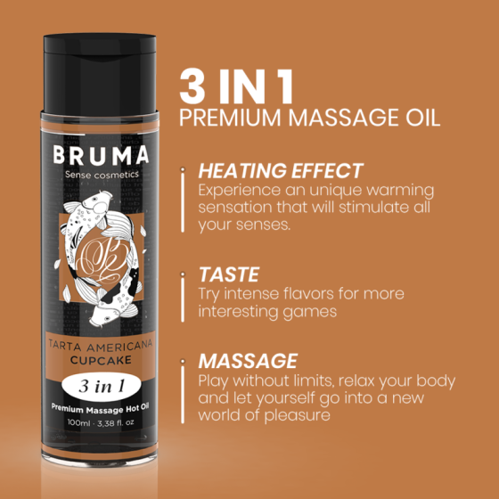 BRUMA - PREMIUM MASSAGE HOT OIL CUPCAKE 3 IN 1 - 100 ML BRUMA - 4