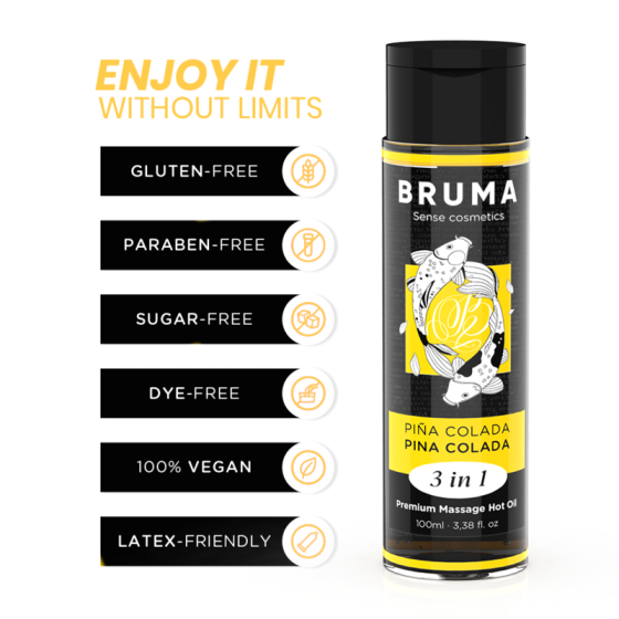 BRUMA - PREMIUM MASSAGE HOT OIL PINA COLADA 3 IN 1 - 100 ML BRUMA - 3