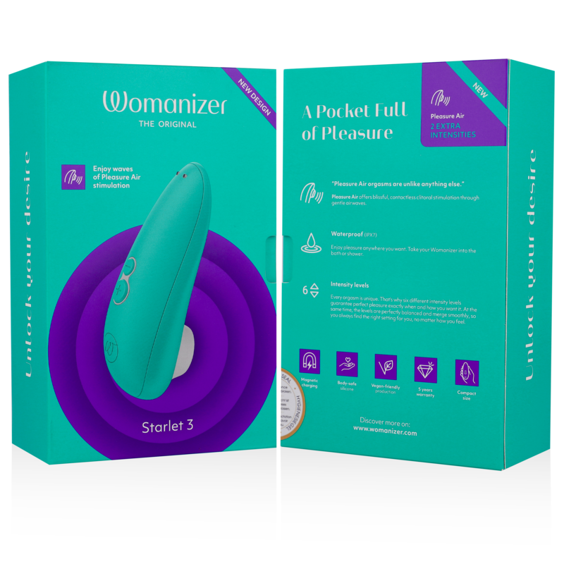 WOMANIZER - STARLET 3 CLITORAL STIMULATOR TURQUOISE WOMANIZER - 7