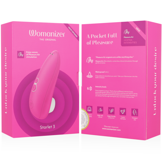 WOMANIZER - STARLET 3 CLITORAL STIMULATOR PINK WOMANIZER - 7