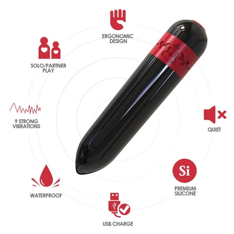 ARMONY - ROCKET VIBRATOR BULLET REMOTE CONTROL BLACK ARMONY STIMULATORS - 3