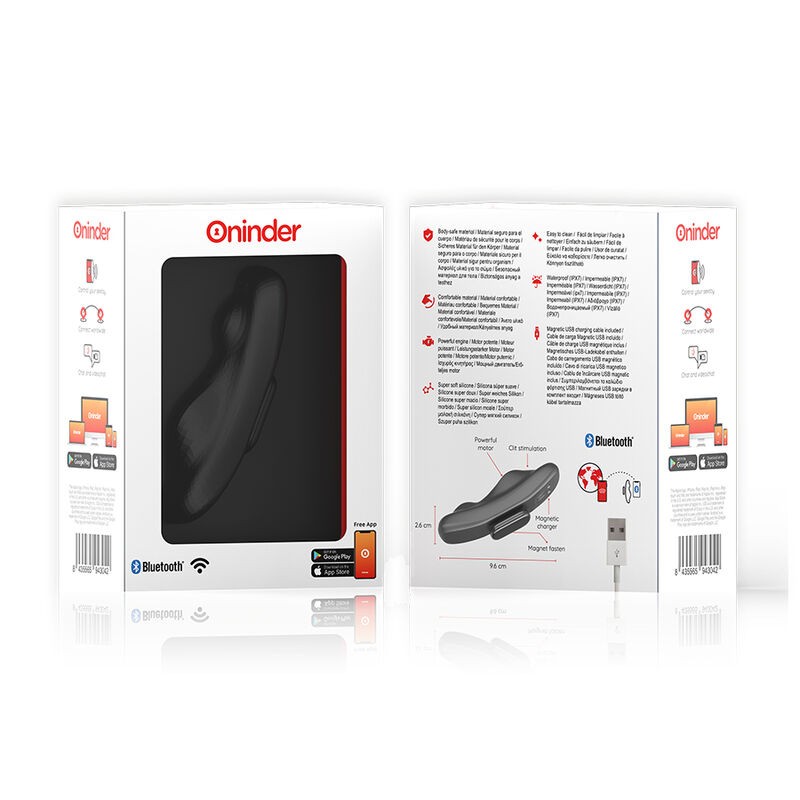 ONINDER - MANILA PANTY RECHARGEABLE VIBRATOR 9 SPEED 9.6 CM X 2.6 CM - FREE APP ONINDER - 8