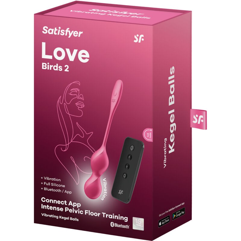 SATISFYER - LOVE BIRDS 2 VIBRATING KEGEL BALLS + FREE APP SATISFYER BALLS - 5