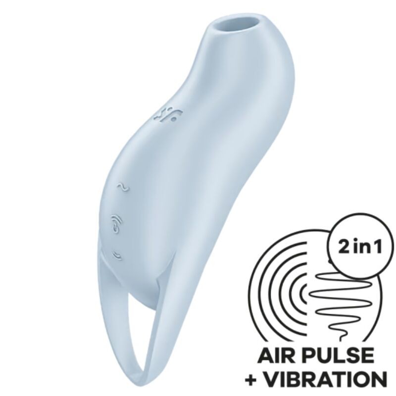 SATISFYER - POCKET PRO 1 CLITORIS STIMULATOR LIGHT BLUE SATISFYER AIR PULSE - 1