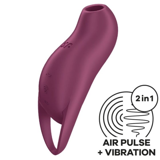 SATISFYER - POCKET PRO 1 CLITORIS STIMULATOR GARNET