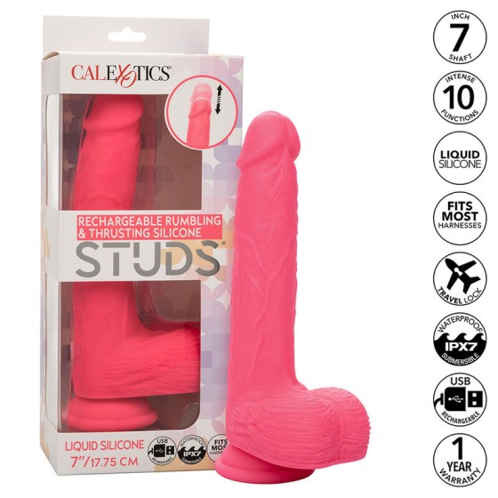 CALEXOTICS - STUDS REALISTIC VIBRATOR 10 VIBRATIONS PINK CALEXOTICS - 1