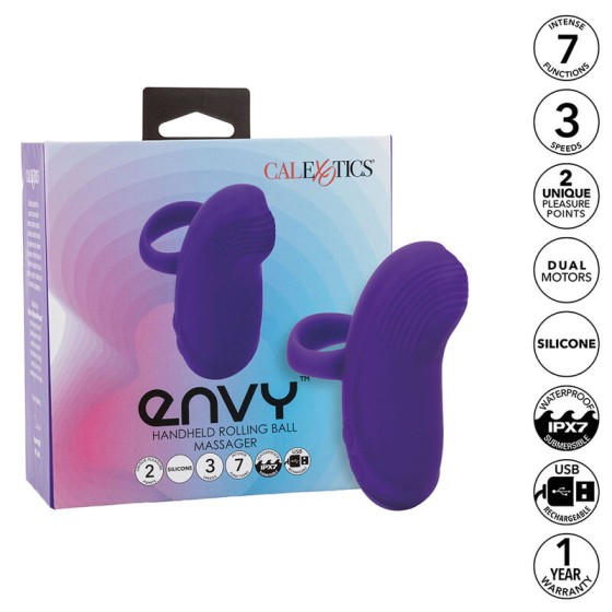 CALEXOTICS - ENVY HANDHELD ROLLING BALL MASSAGER 7 VIBRATIONS PURPLE CALEXOTICS - 1