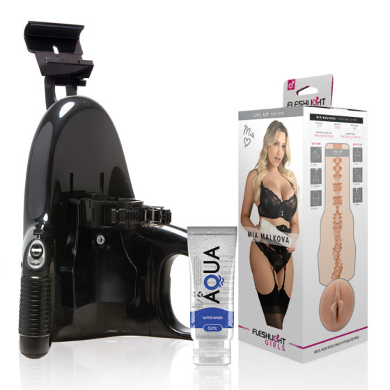 FLESHLIGHT - MIA MALKOVA VAGINA LVL UP + UNIVERSAL LAUNCH + AQUA QUALITY LUBRICANT 50 ML FLESHLIGHT GIRLS - 1