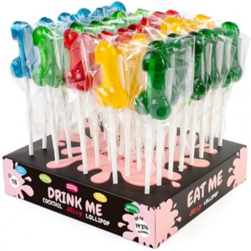 SECRETPLAY - DISPLAY ASSORTMENT PENIS LOLLIPOPS WITH ALCOHOL 40 UNITS SECRETPLAY COSMETIC - 1