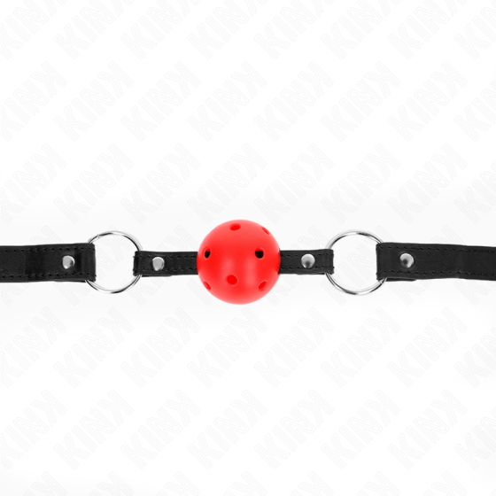 KINK - HOLLOW HARD RED BALL 4.5 CM GAG MODEL 1 63.5 X 2 CM KINK COLLAR & GAG - 4