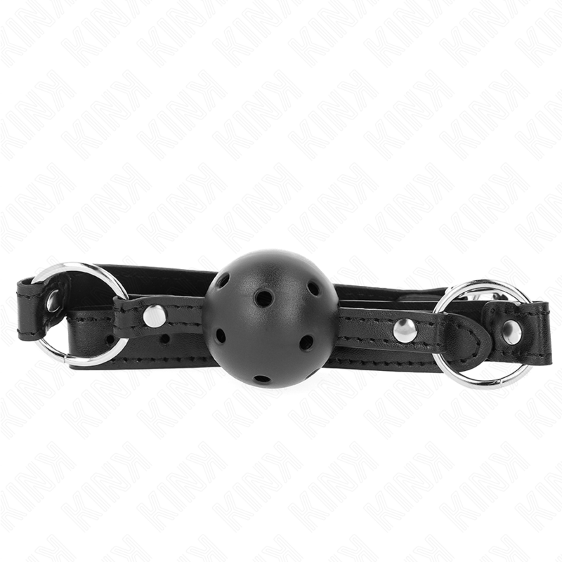 KINK - HOLLOW HARD BLACK BALL 4.5 CM GAG MODEL 1 63.5 X 2 CM KINK COLLAR & GAG - 1