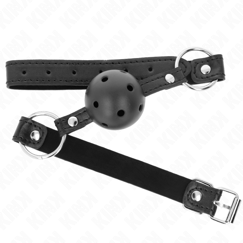 KINK - HOLLOW HARD BLACK BALL 4.5 CM GAG MODEL 1 63.5 X 2 CM KINK COLLAR & GAG - 2