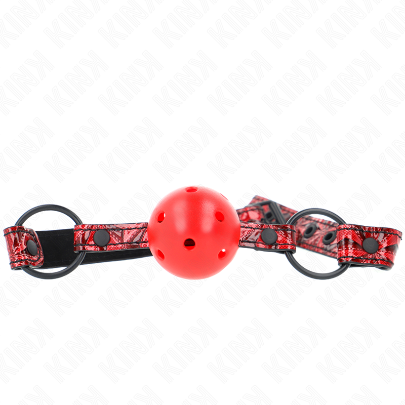 KINK - DIAMOND PATTERN BALL 4.5 CM GAG MODEL 1 64.5 CM ADJUSTABLE 42-60 CM KINK COLLAR & GAG - 1