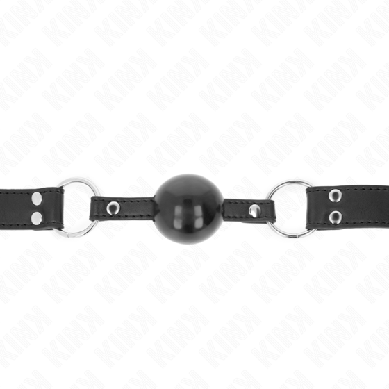 KINK - SOFT AND SOLID BALL 4 CM GAG WITH LEATHERETTE STRAP 62 x 2.5 CM ADJUSTABLE 42-58 CM KINK COLLAR & GAG - 3