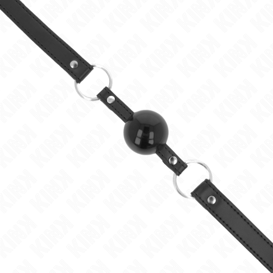 KINK - TPE BALL 4 CM GAG WITH BLACK LOCK 60 x 2 CM KINK COLLAR & GAG - 4