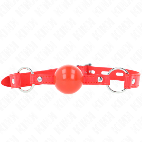 KINK - TPE BALL 4 CM GAG WITH ROJO LOCK 60 x 2 CM KINK COLLAR & GAG - 1