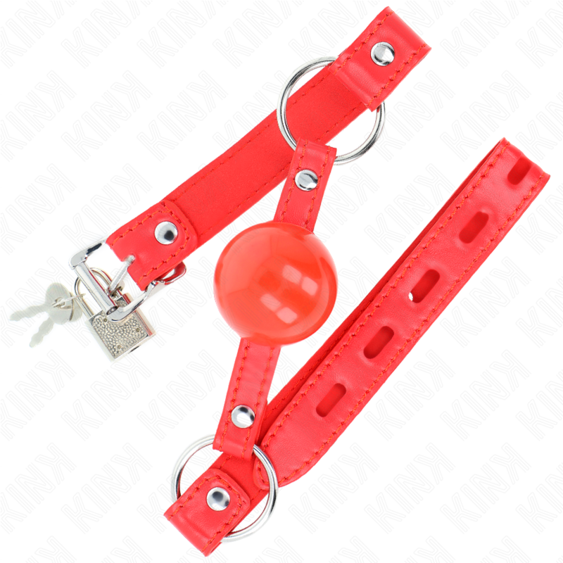 KINK - TPE BALL 4 CM GAG WITH ROJO LOCK 60 x 2 CM KINK COLLAR & GAG - 2