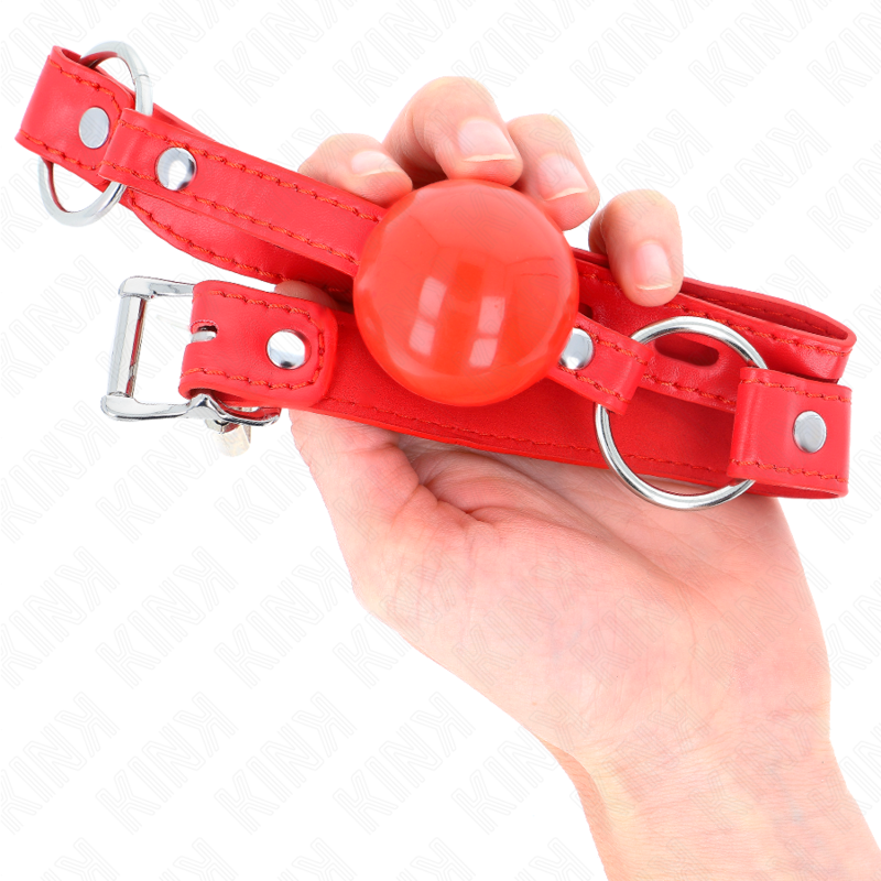 KINK - TPE BALL 4 CM GAG WITH ROJO LOCK 60 x 2 CM KINK COLLAR & GAG - 4