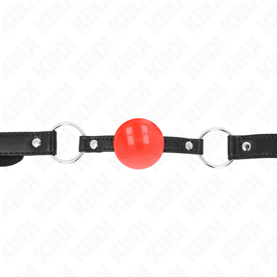 KINK - RED TPE BALL 4 CM GAG 60 x 2 CM KINK COLLAR & GAG - 1