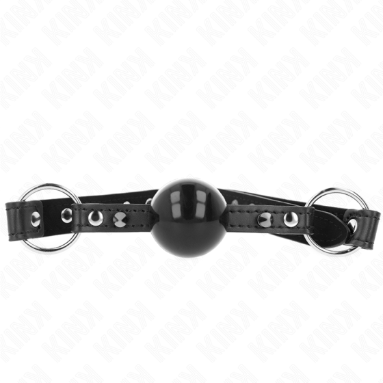 KINK - BALL 4 CM GAG WITH TIP RIVET AND SNAP LOCK 65 x 2 CM KINK COLLAR & GAG - 1