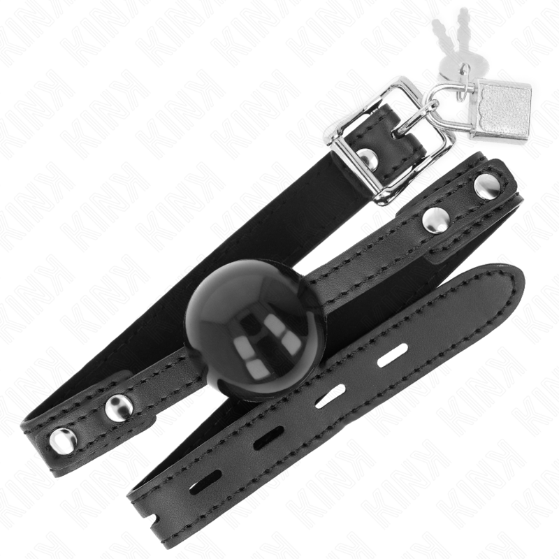 KINK - SOFT TPE BALL 4 CM GAG MODEL 3 60 x 2 CM ADJUSTABLE 37-52 CM KINK COLLAR & GAG - 2