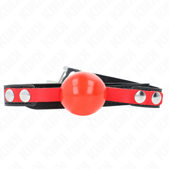 KINK - SOFT TPE BALL 4 CM GAG MODEL 4 60 x 2 CM ADJUSTABLE 37-52 CM KINK COLLAR & GAG - 1