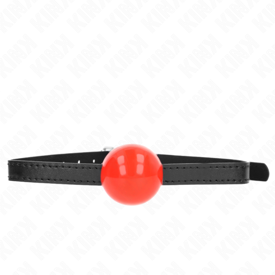 KINK - RED SINGLE SOLID BALL 4 CM GAG 65 x 1.5 CM KINK COLLAR & GAG - 1