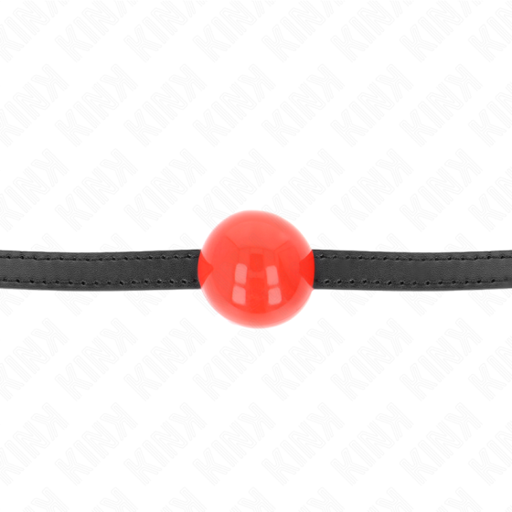 KINK - RED SINGLE SOLID BALL 4 CM GAG 65 x 1.5 CM KINK COLLAR & GAG - 3