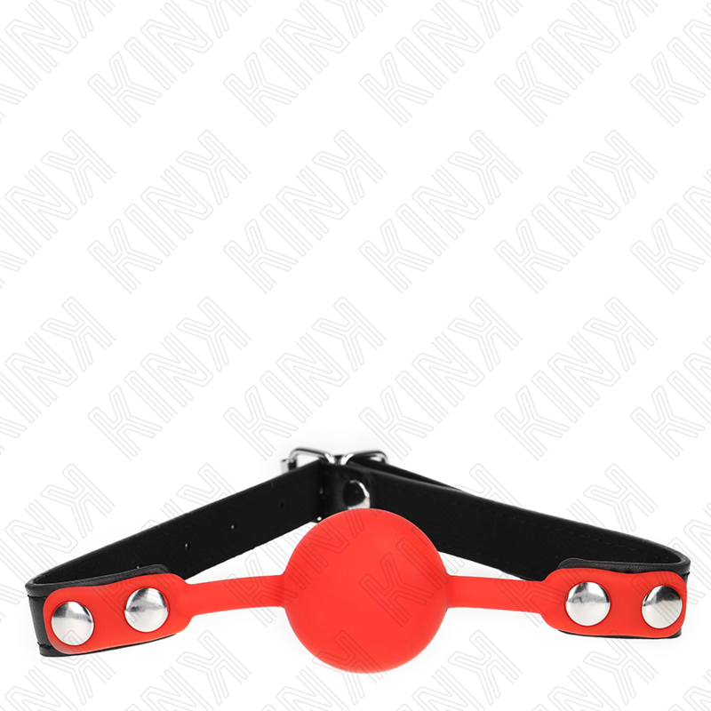 KINK - RED SILICONE BALL 4 CM GAG 60 x 2 CM KINK COLLAR & GAG - 1