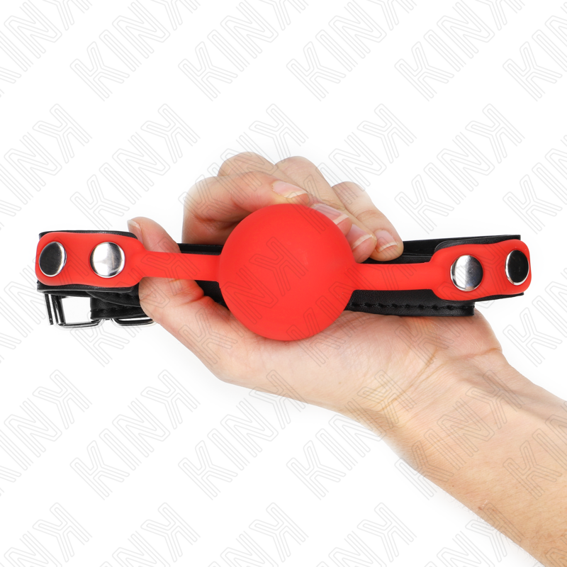 KINK - RED SILICONE BALL 4 CM GAG 60 x 2 CM KINK COLLAR & GAG - 4